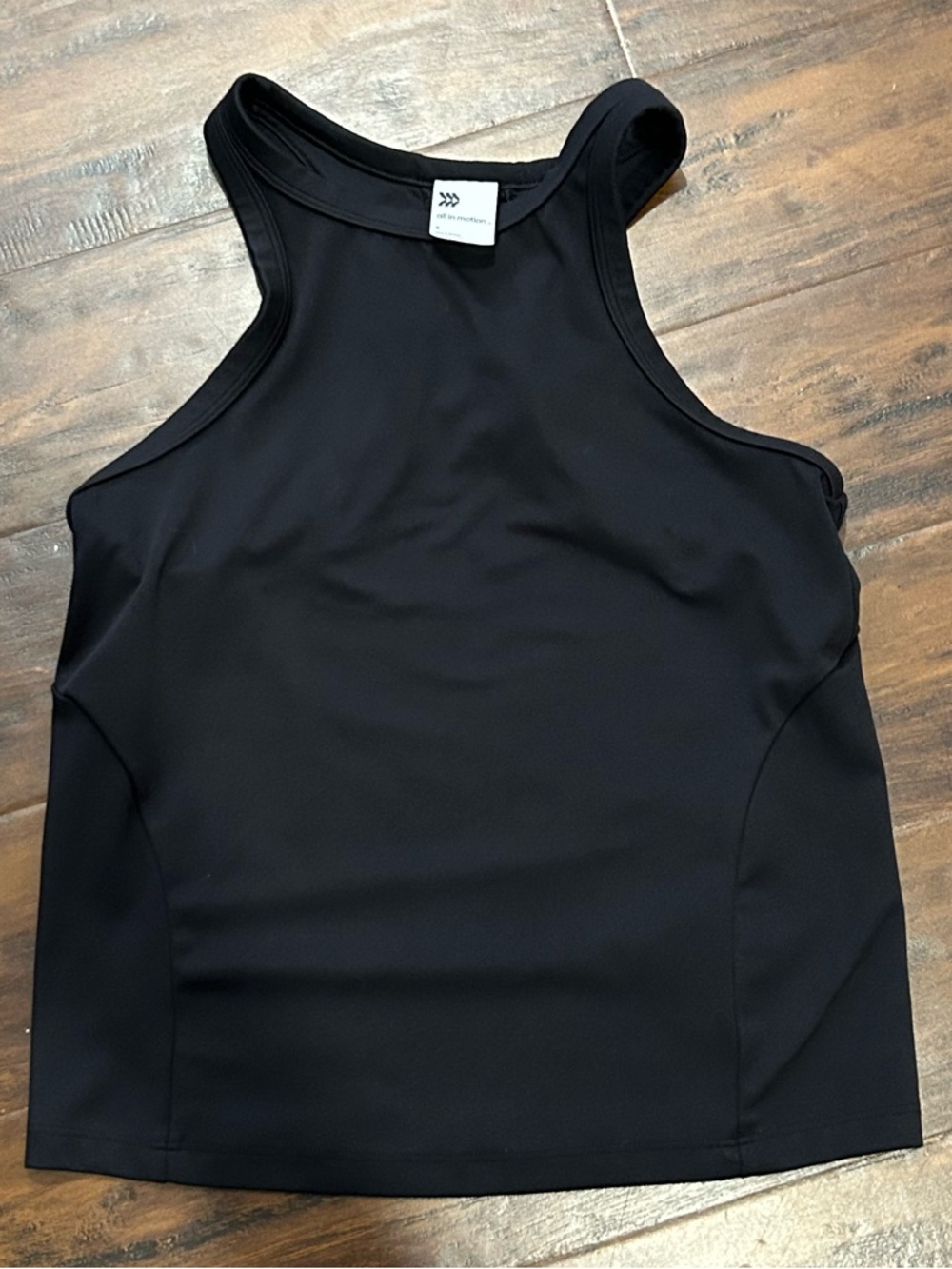 all in motion Black High-Neck Athletic Tank Top